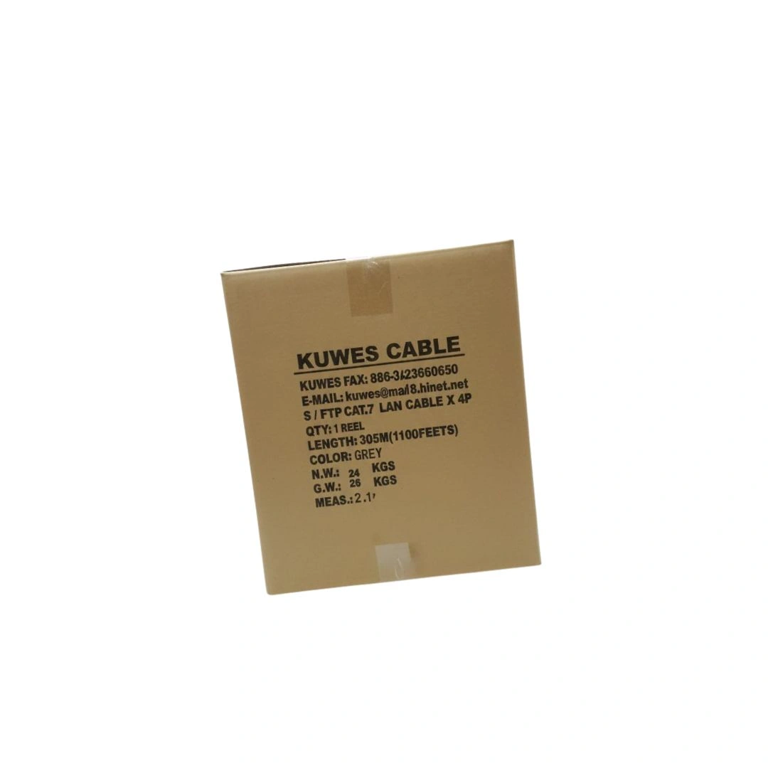 KUWES CAT7 SSTP/SFTP Cable Roll 305m – 23AWG (Grey)